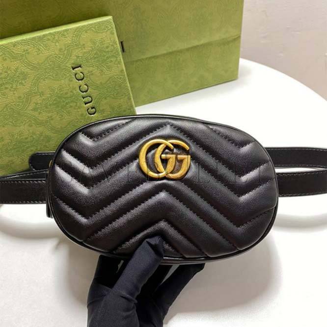 G*u*i marmont quilted leather belt bag 476434  (18*11*15cm)